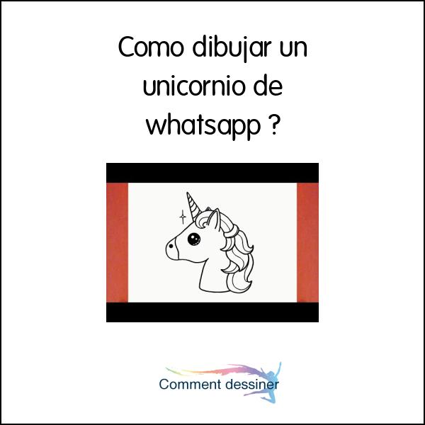 Como dibujar un unicornio de whatsapp